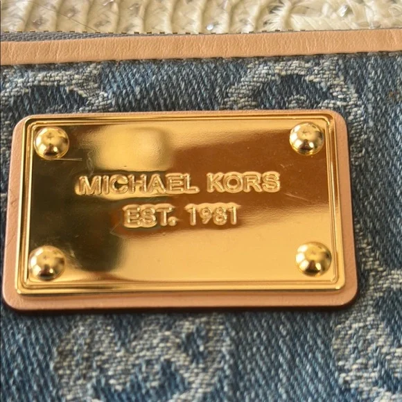 Michael Kors Blue Denim Wristlet - Picture 3 of 13